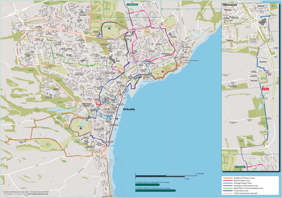 Kirkcaldy Cycle Map extract