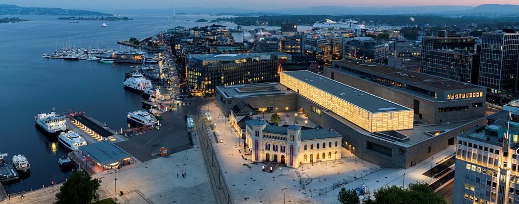 Aerial view of the National Museum of Norway